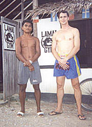 Decha Petsin, nationally ranked Thai Boxer, with Daniel Carr in South Thailand